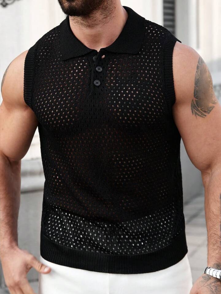 Men's Casual Hollow out vest